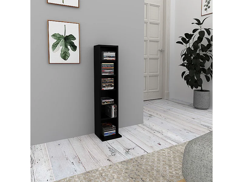 Cd-Regal schwarz 21x20x91.8
