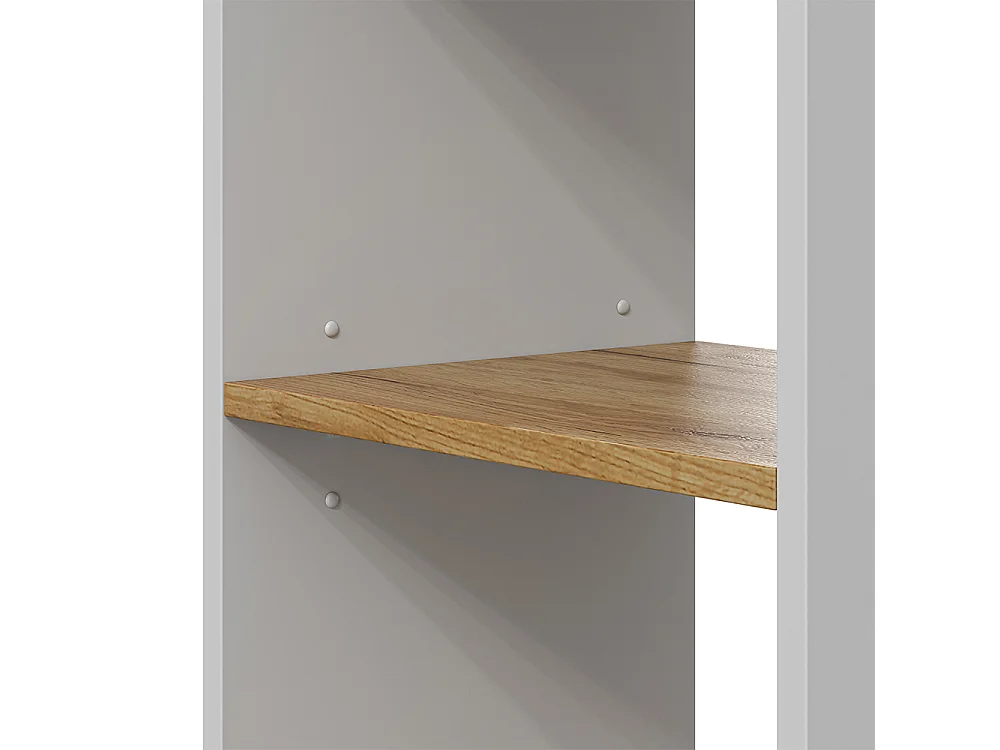 Scaffale rovere bianco/dorato 40x30x120 tomy