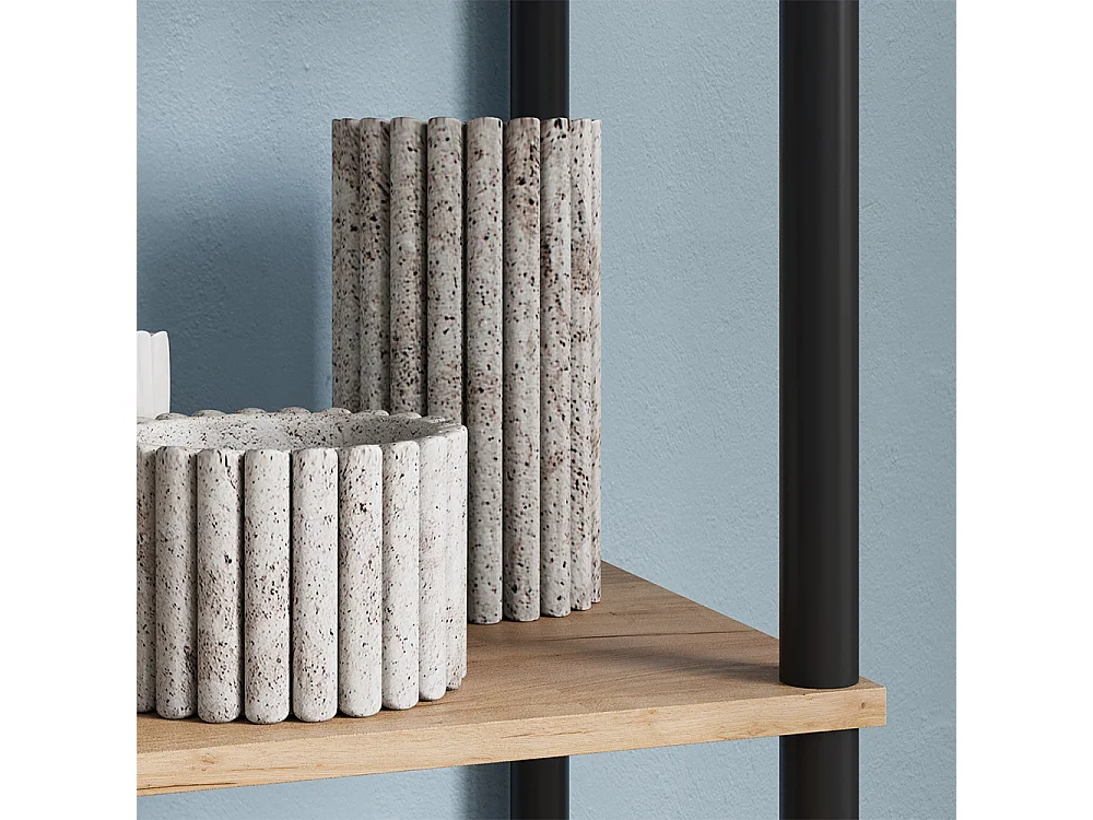 Corner shelf gold power oak/anthracite 30x30x102.5 bivio