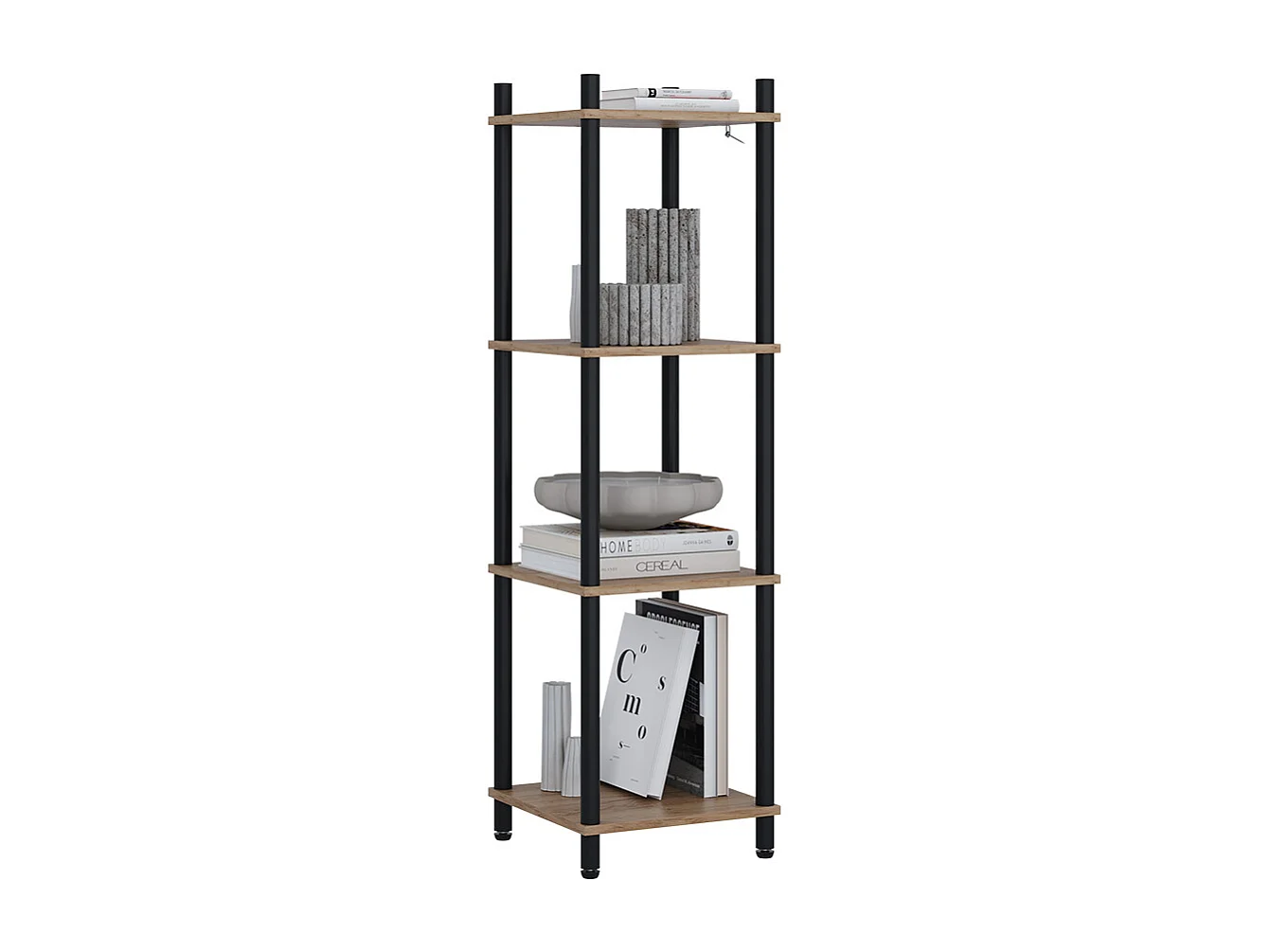 Corner shelf gold power oak/anthracite 30x30x102.5 bivio