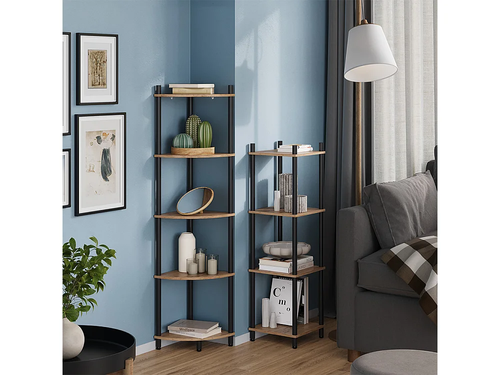 Corner shelf gold power oak/anthracite 30x30x102.5 bivio