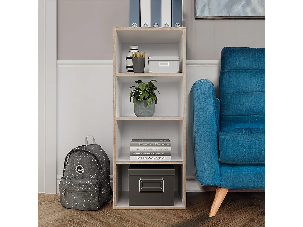 Bücherregal weiß 40x30x100 tetrix