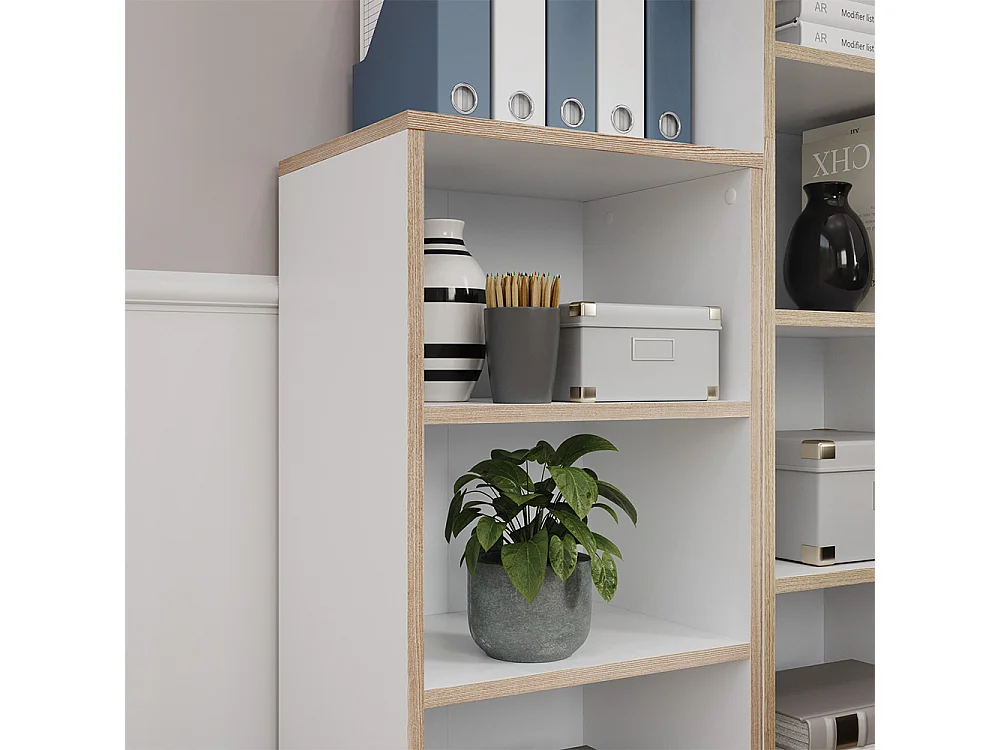 Bücherregal weiß 40x30x100 tetrix