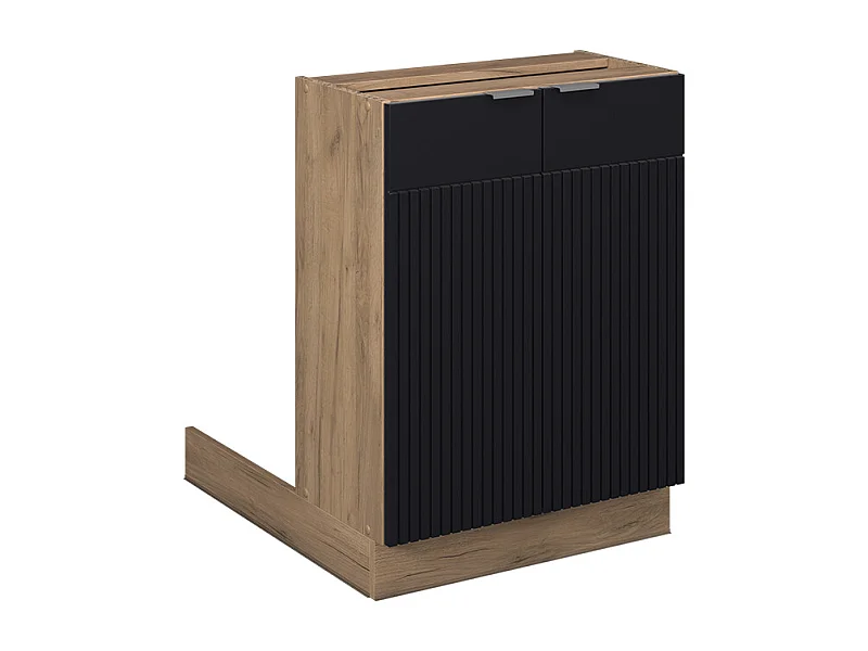 Isola cucina nero a righe 60x30x82 fame-line