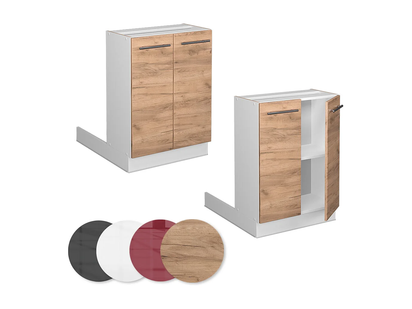 Îlot de cuisine chêne de force doré 60x30x82 fame-line