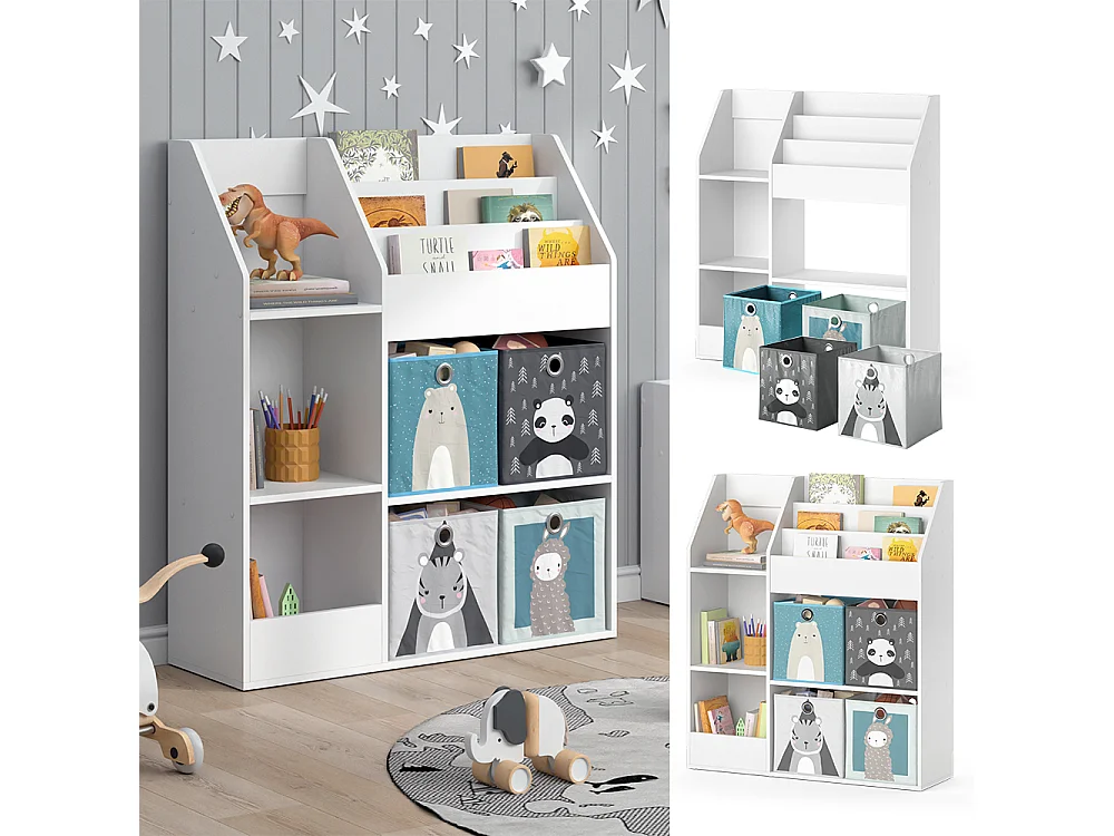 Kinderboekenkast wit 100.4x30.9x114.2 luigi