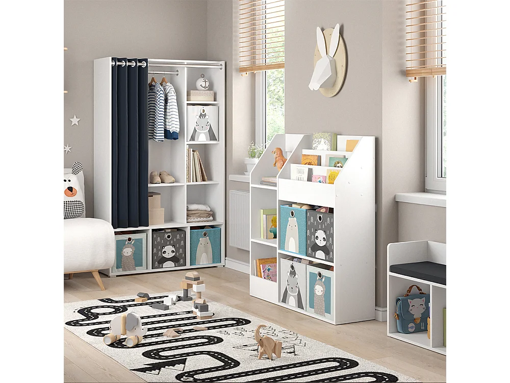 Kinderboekenkast wit 100.4x30.9x114.2 luigi