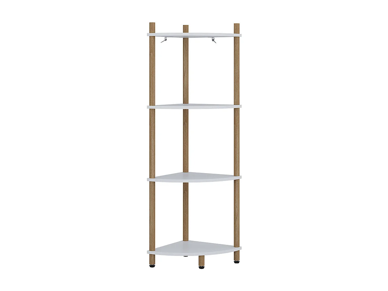 Corner shelf white/pine 29x29x102.5 bivio