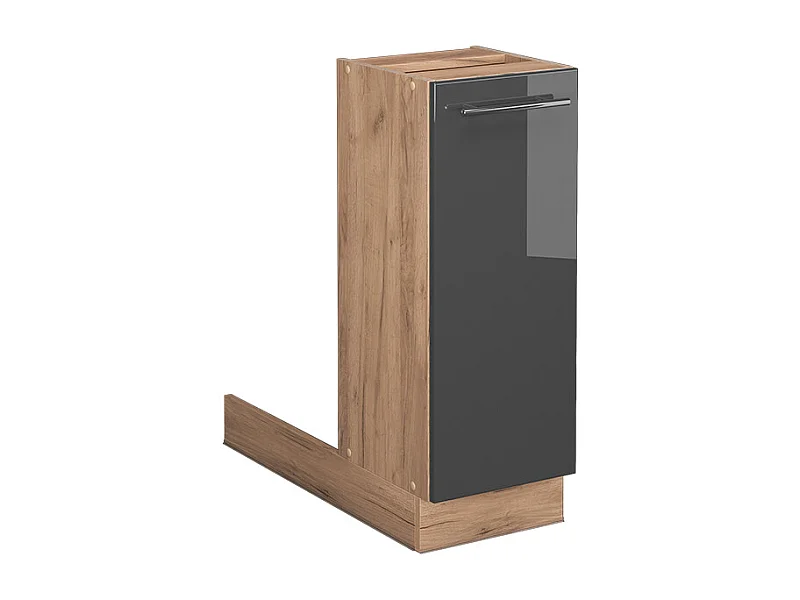 Îlot de cuisine anthracite haute brillance 30x70x82 fame-line