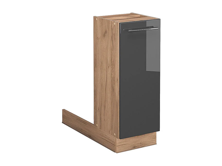 Îlot de cuisine anthracite haute brillance 30x70x82 fame-line