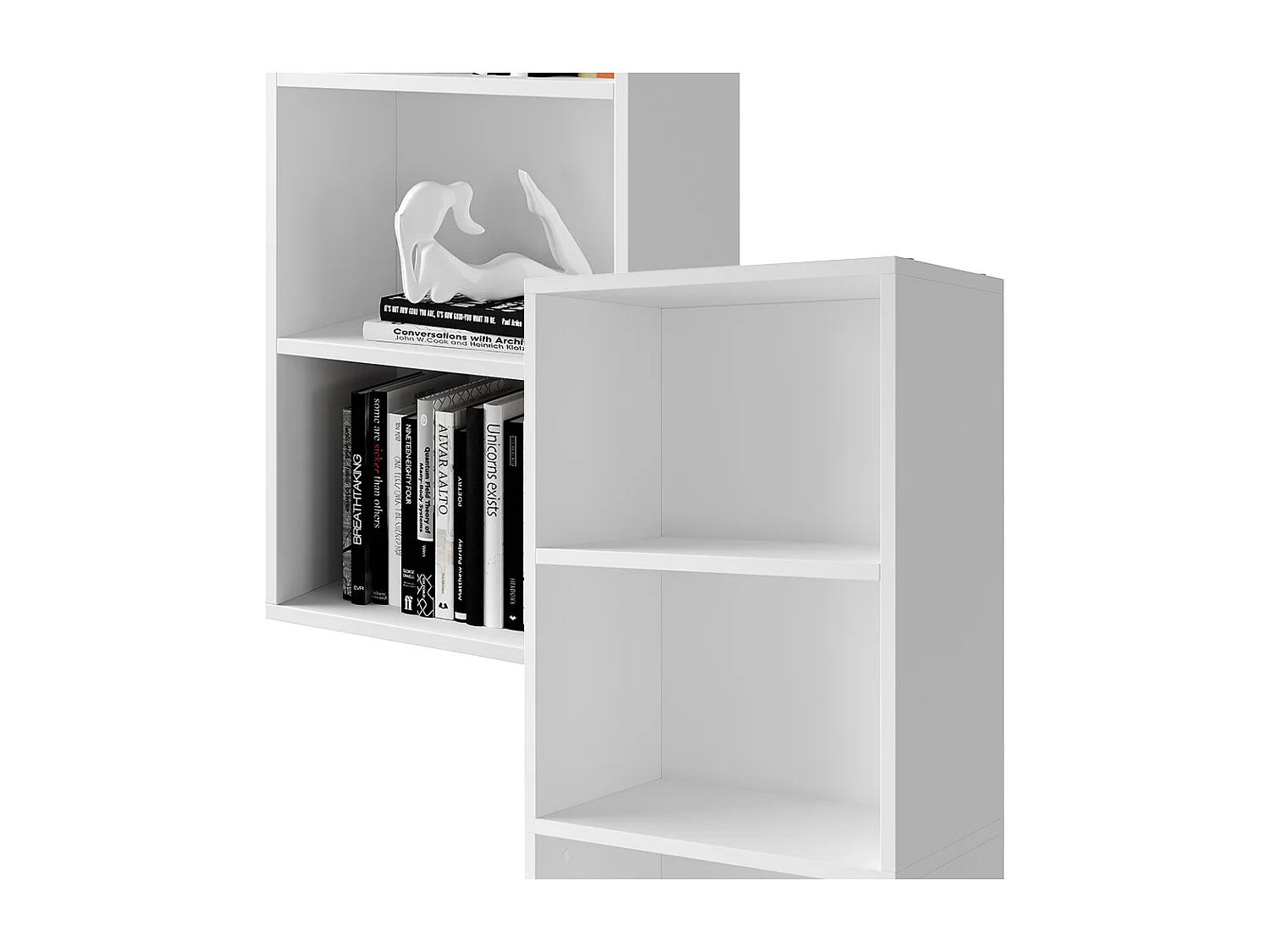 Étagère à livres blanc 40x24x132 bob
