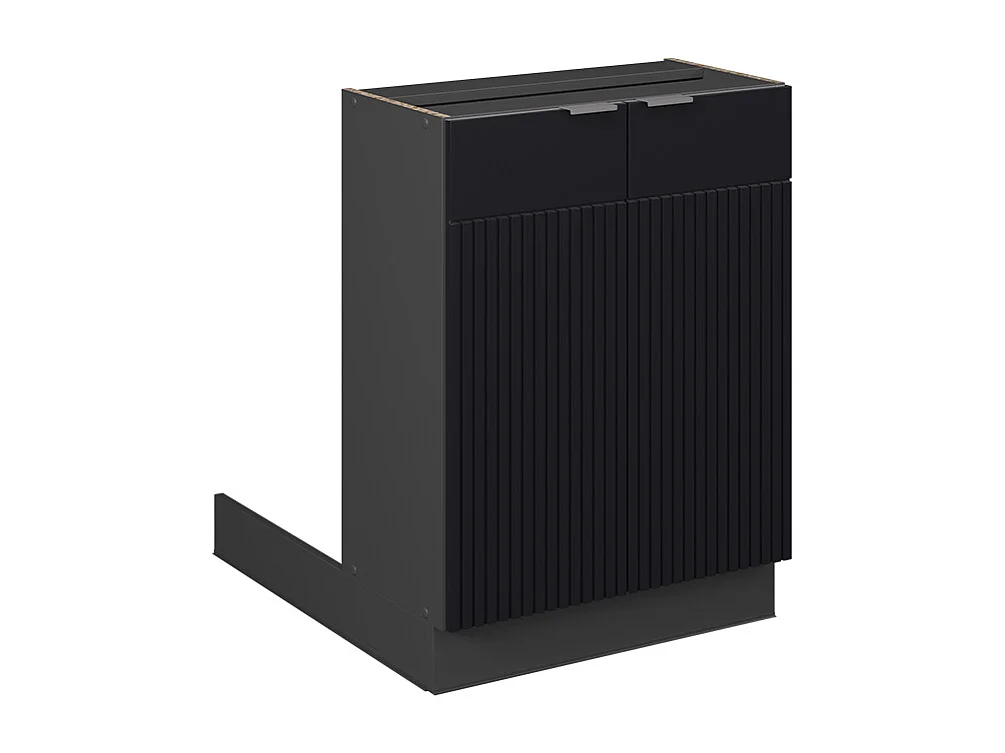 Kücheninsel schwarz gestreift 60x70x82 fame-line