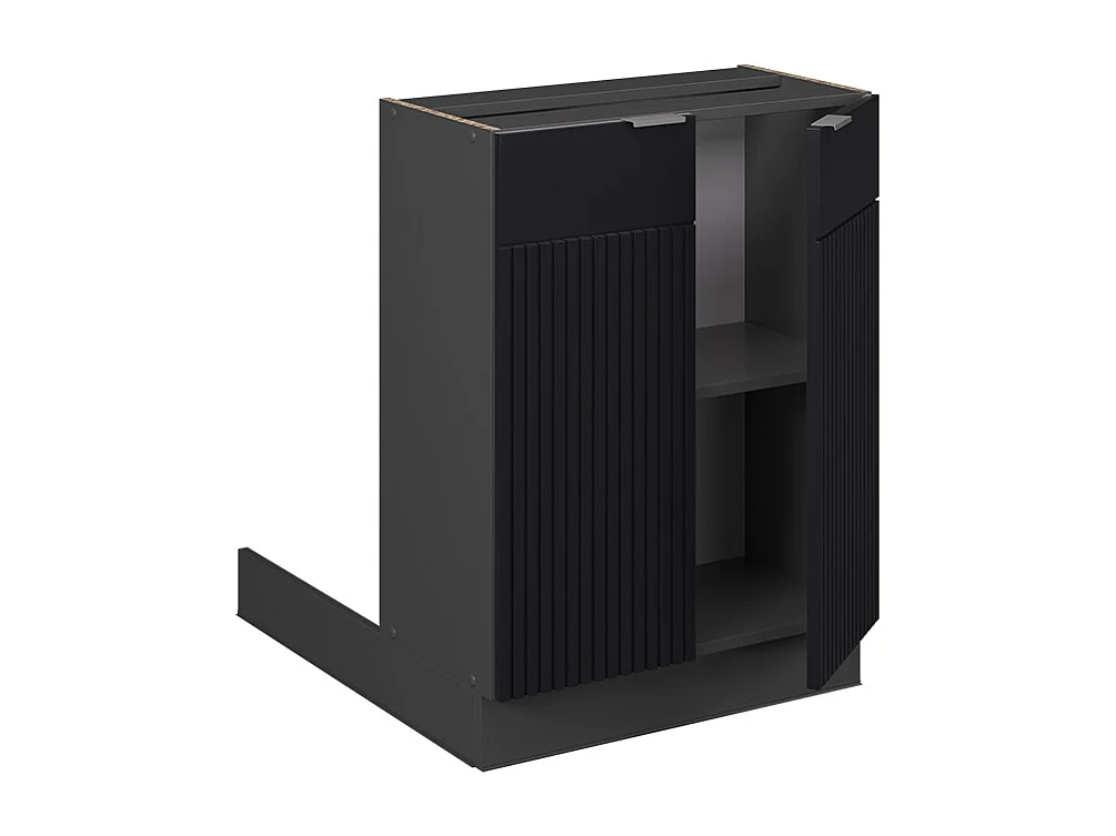 Kücheninsel schwarz gestreift 60x70x82 fame-line