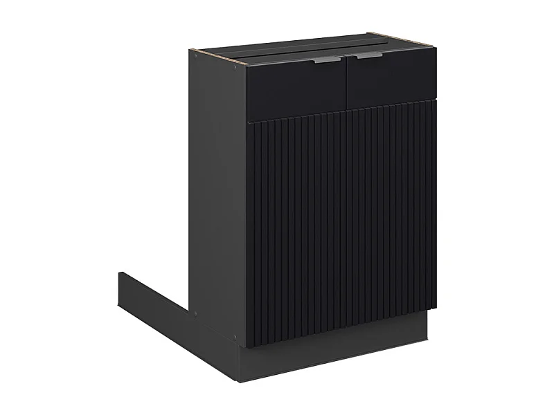 Isola cucina nero a righe 60x70x82 fame-line