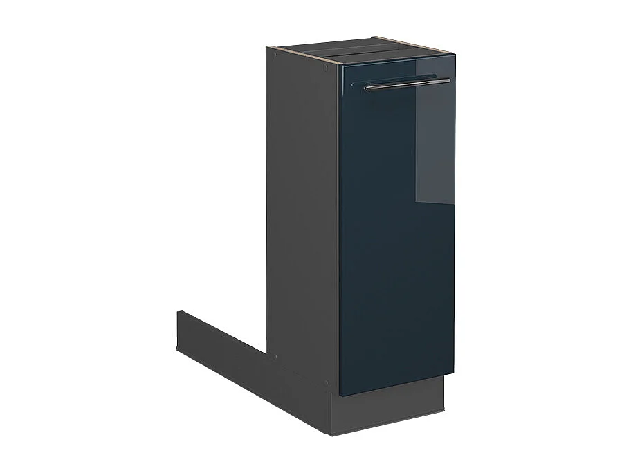 Îlot de cuisine bleu foncé brillant 30x70x82 fame-line
