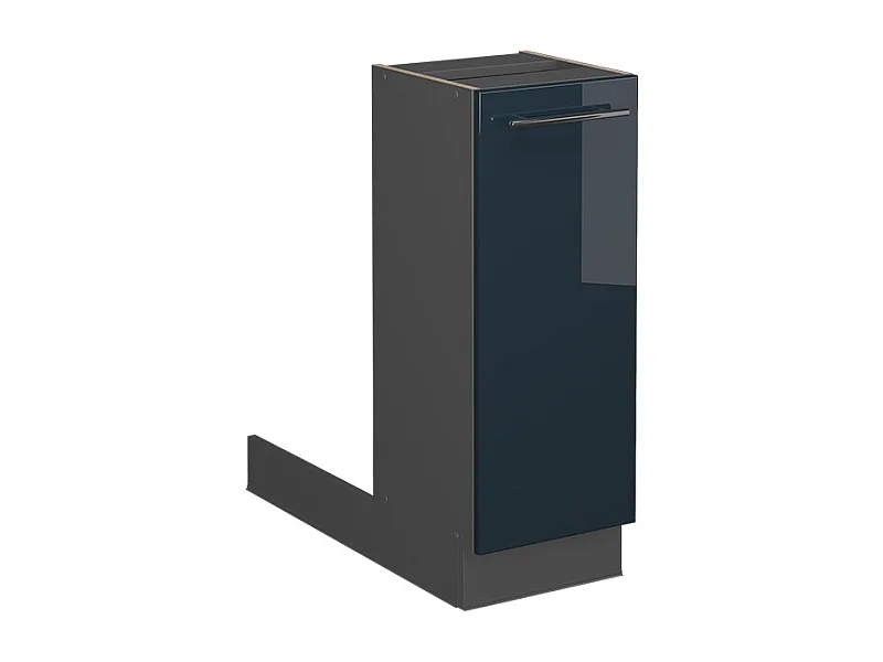 Îlot de cuisine bleu foncé brillant 30x70x82 fame-line