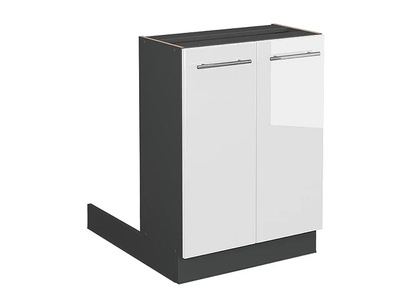 Îlot de cuisine blanc haute brillance 60x70x82 fame-line