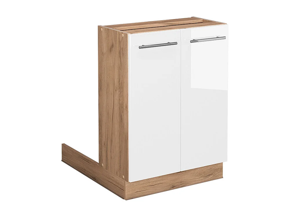 Îlot de cuisine blanc haute brillance 60x30x82 fame-line