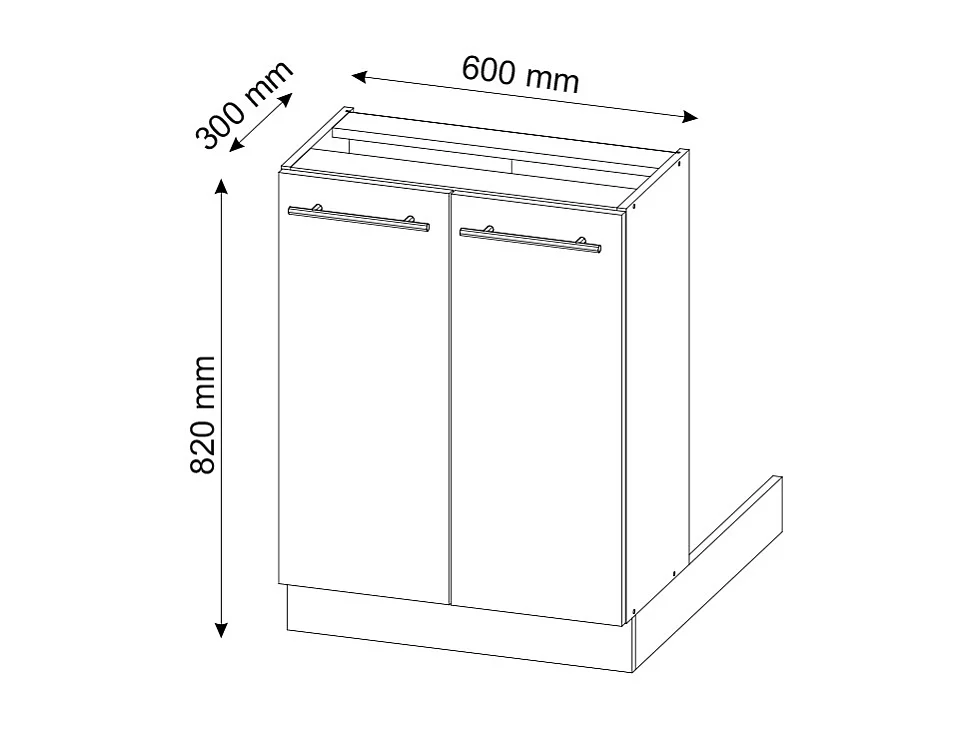Îlot de cuisine blanc haute brillance 60x30x82 fame-line