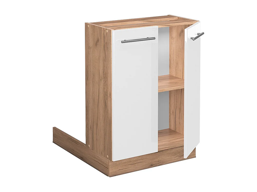 Îlot de cuisine blanc haute brillance 60x30x82 fame-line