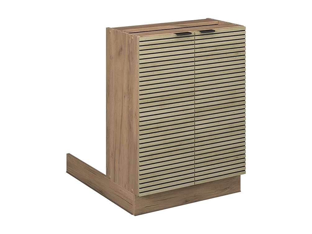 îlot de cuisine panneau en chêne 60x30x82 fame-line