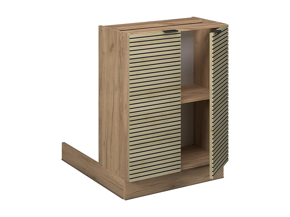 îlot de cuisine panneau en chêne 60x30x82 fame-line