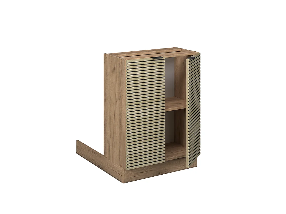 îlot de cuisine panneau en chêne 60x30x82 fame-line