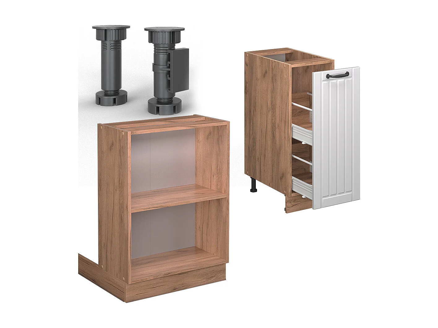 Îlot de cuisine blanc campagne 90x60x82 fame-line