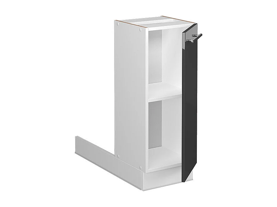 Îlot de cuisine anthracite haute brillance 30x70x82 fame-line