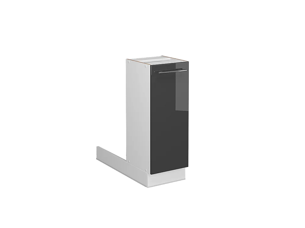 Îlot de cuisine anthracite haute brillance 30x70x82 fame-line