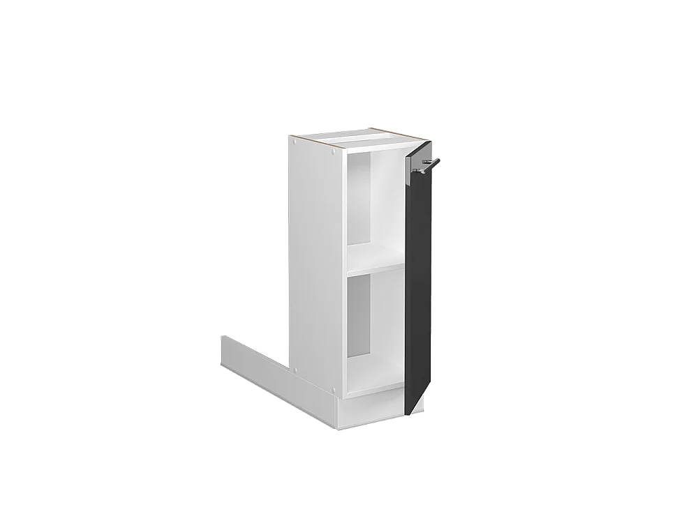 Îlot de cuisine anthracite haute brillance 30x70x82 fame-line