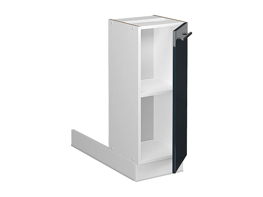 Îlot de cuisine bleu foncé brillant 30x70x82 fame-line