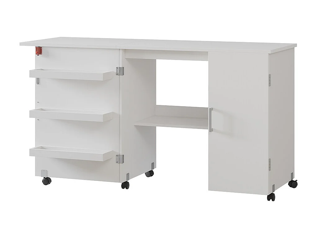 table de couture blanc 148x50x75 carmen