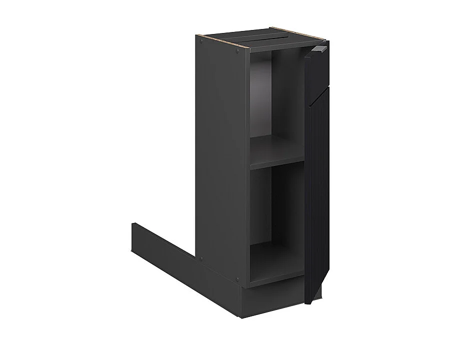 Kücheninsel schwarz gestreift 30x70x82 fame-line