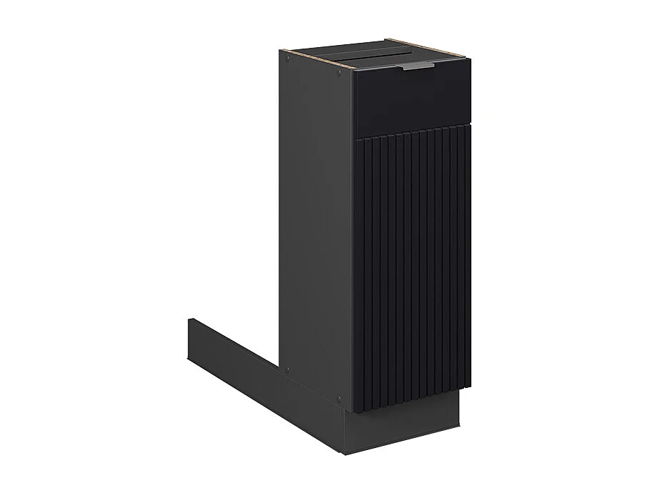 Îlot de cuisine noir rayé 30x70x82 fame-line