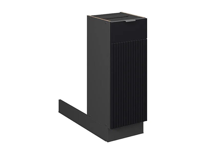 Îlot de cuisine noir rayé 30x70x82 fame-line