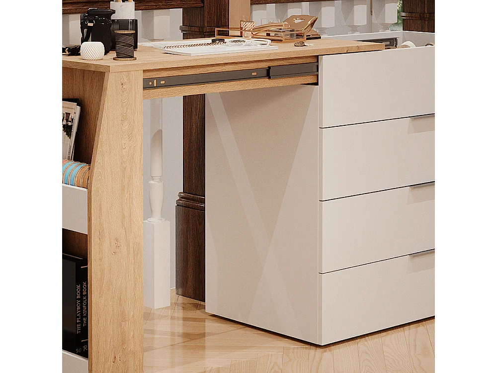 Basteltisch weiß 95.5x47x80 iva