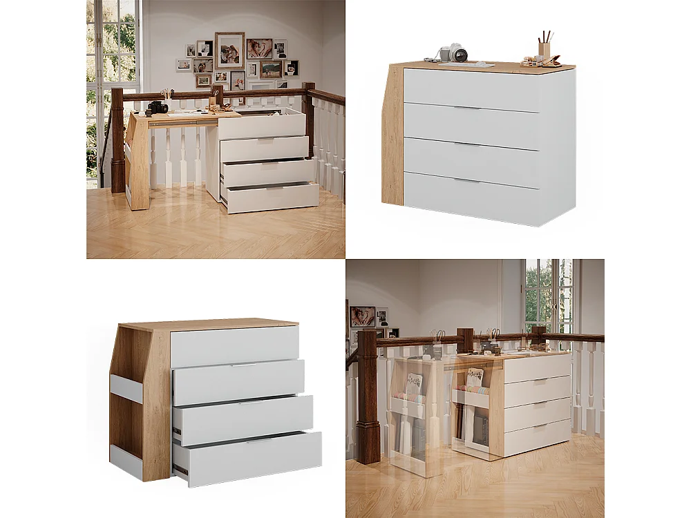 Basteltisch weiß 95.5x47x80 iva