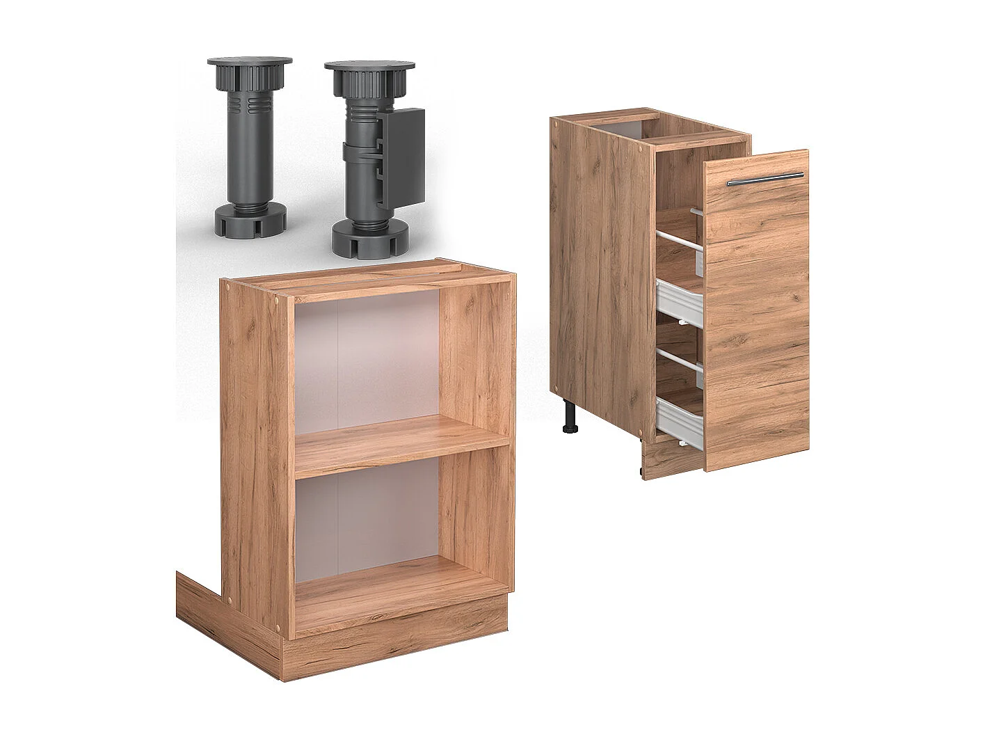 Îlot de cuisine chêne de force doré 90x60x82 fame-line