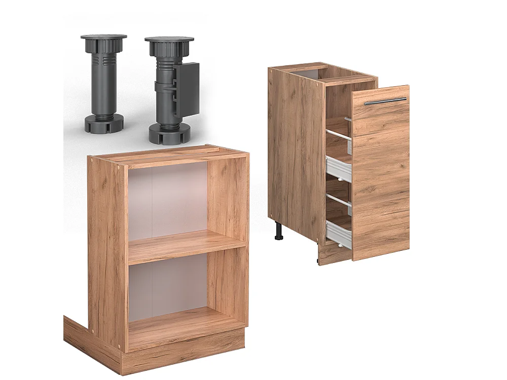 Îlot de cuisine chêne de force doré 90x60x82 fame-line