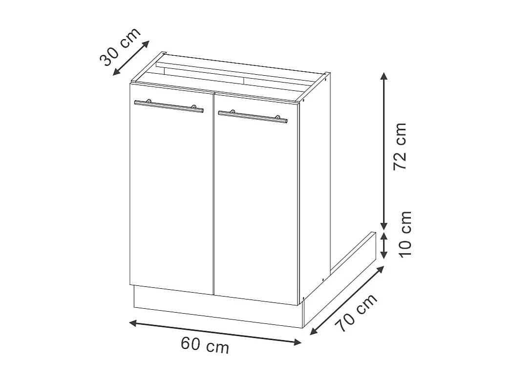 Isola cucina blu scuro lucido 60x30x82 fame-line