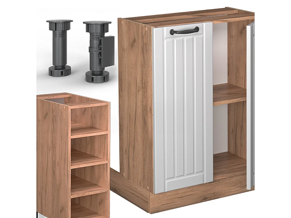 Kücheninsel weiß landhaus 90x60x82 fame-line