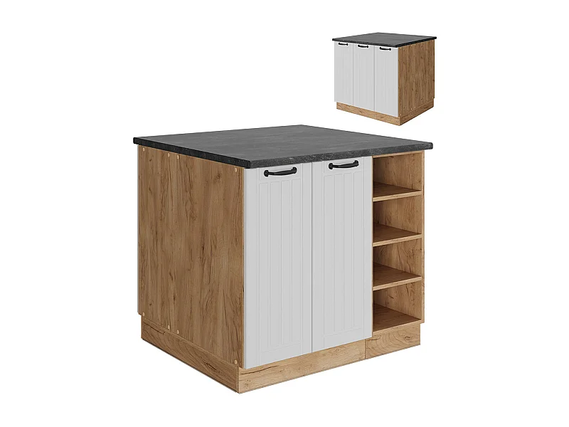 Keukeneiland wit landhuis 90x60x82 fame-line