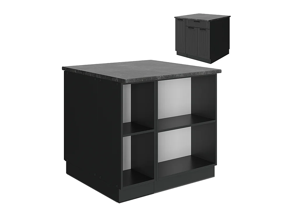 Wyspa kuchenna ciemnoszary 90x60x82 fame-line