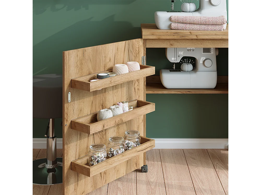 Tavolo da cucito rovere 118x40x77.5 carmen