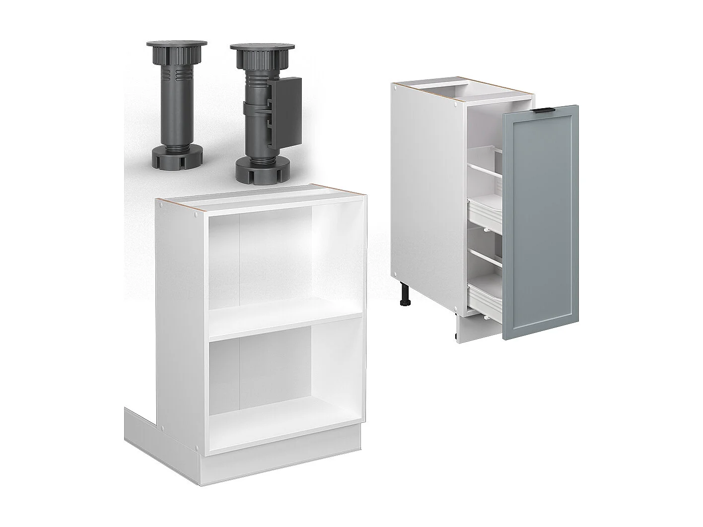 Kücheninsel hellblau-grau 90x60x82 fame-line