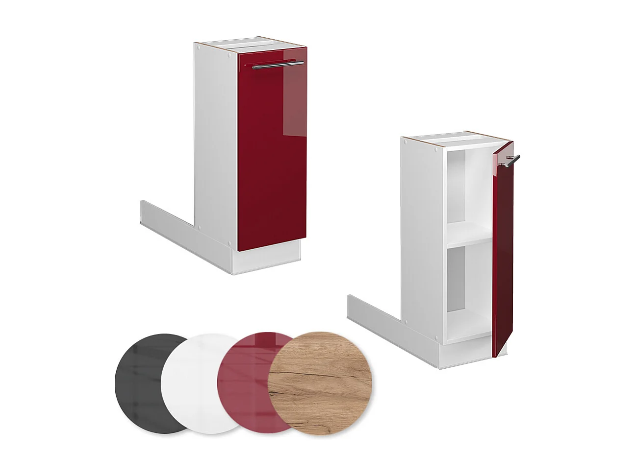 Kücheninsel bordeaux hochglanz 30x70x82 fame-line