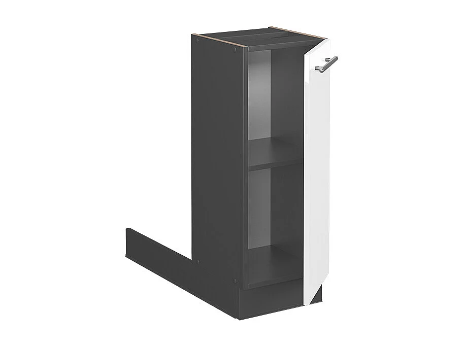 Îlot de cuisine blanc haute brillance 30x70x82 fame-line