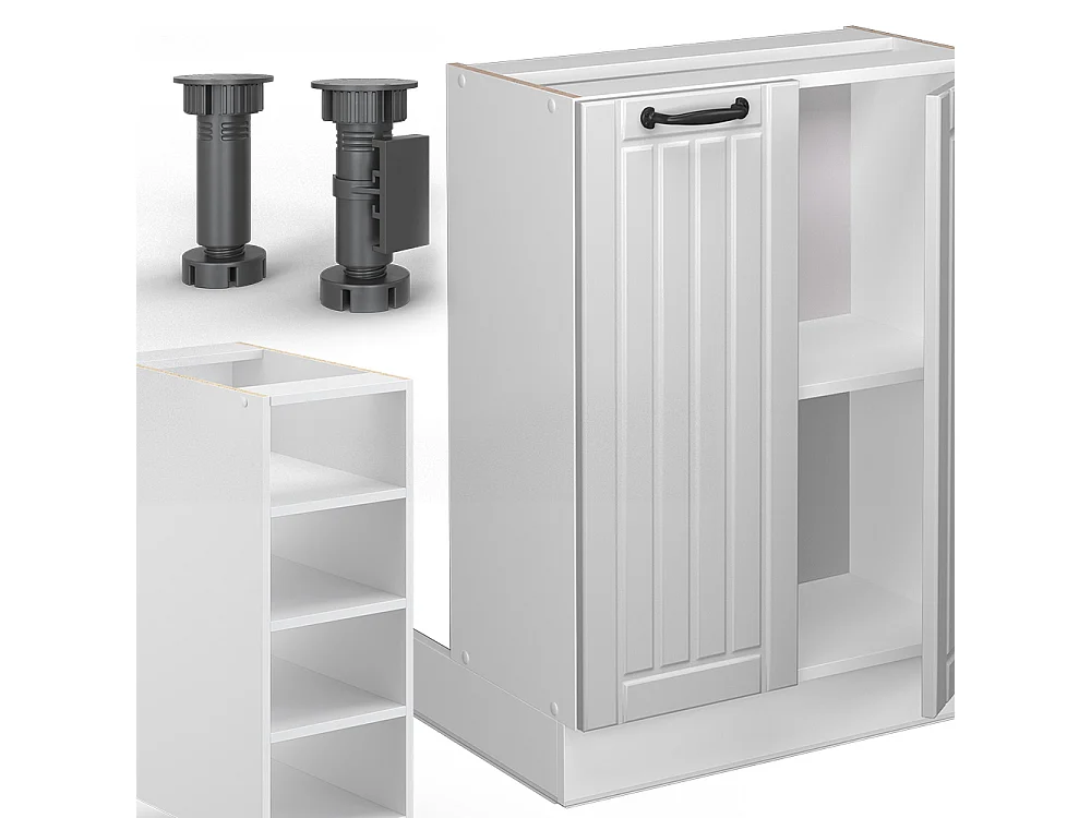 Kücheninsel weiß landhaus/weiß 90x60x82 fame-line