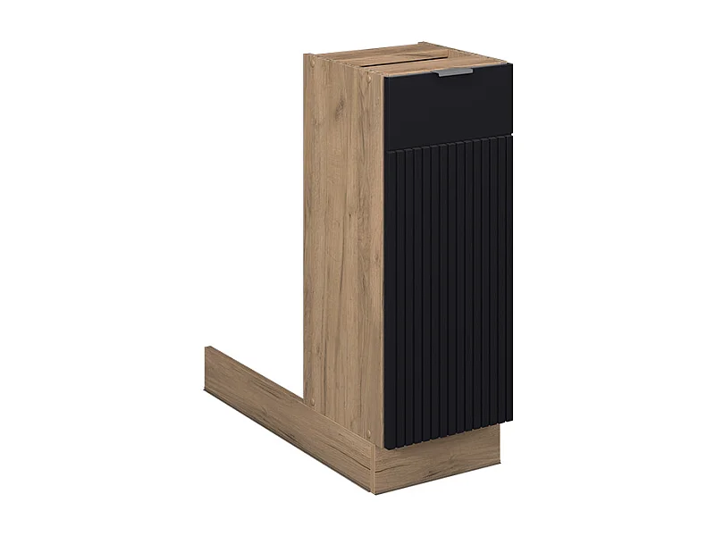 Kücheninsel schwarz gestreift 30x70x82 fame-line